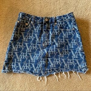 Vandythepink Denim Skirt Monogram